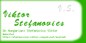 viktor stefanovics business card